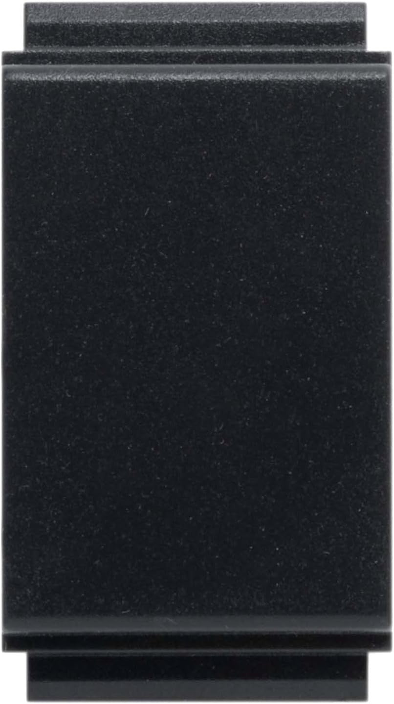 FEB 2080/TL Tappo Cieco TL in black, compatible with Living Classic and Life plates, made in Italy.