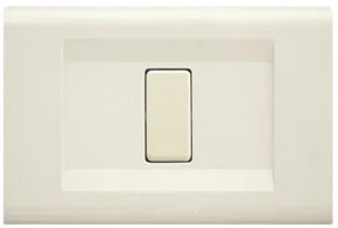Placca Click 1F Avorio FEB 2581/A - Coprinterruttore Elegante in Tecnopolimero, Facile da Installare