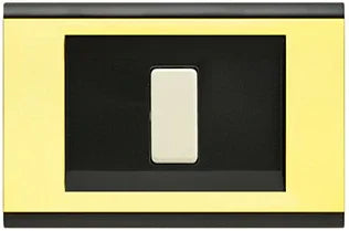 Placca Click 1F Nero e Oro FEB 2581/NOR - Design Elegante, Facile Montaggio, Materiali Resistenti