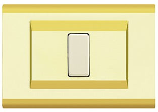 Placca Click 1F Oro FEB 2581/OR - interruttore in tecnopolimero con finitura oro, compatibile con la serie Laser.