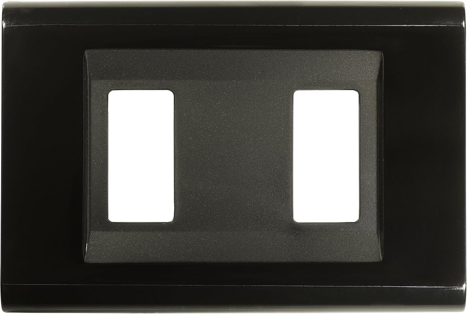 Placca Click 2F Nero FEB 2582/N, coprinterruttore in tecnopolimero per scatola rettangolare, design elegante.