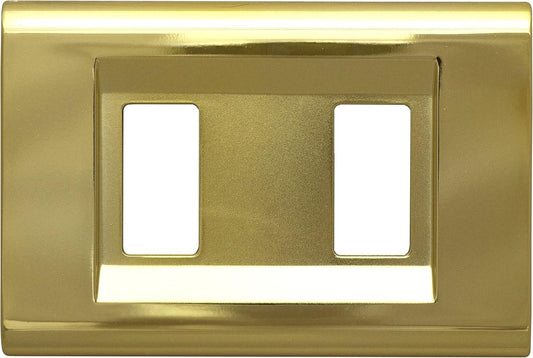 Placca Click 2F Oro FEB 2582/OR, coprinterruttore oro in tecnopolimero per scatola rettangolare.