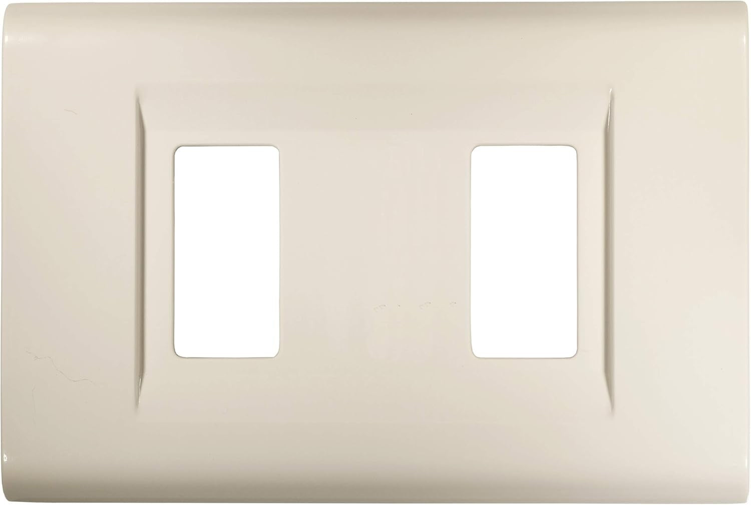 Placca Click 2F Bianco FEB 2582/WH, coprinterruttore bianco in tecnopolimero per scatola rettangolare.