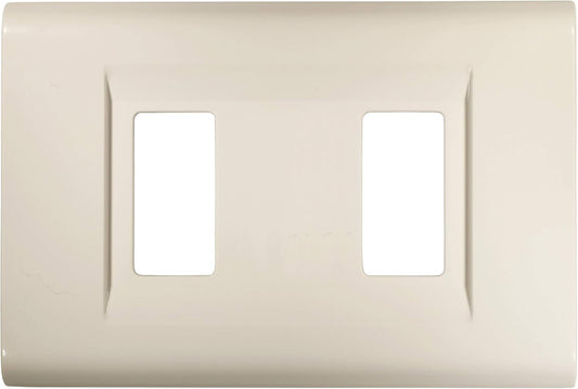 Placca Click 2F Bianco FEB 2582/WH, coprinterruttore bianco in tecnopolimero per scatola rettangolare.