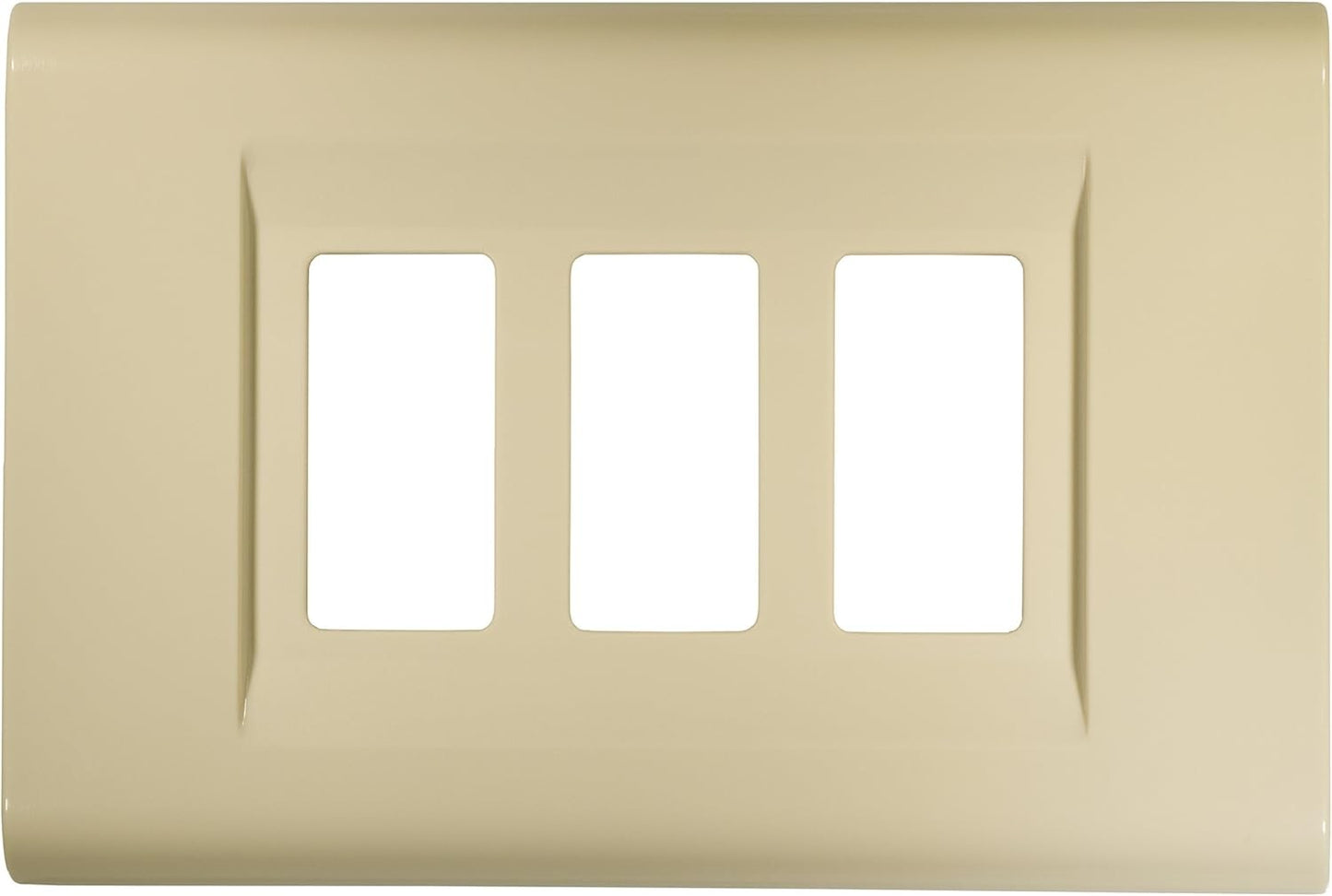 Placca Click 3F Avorio FEB 2583/A, coprinterruttore avorio per scatola rettangolare, facile da installare.