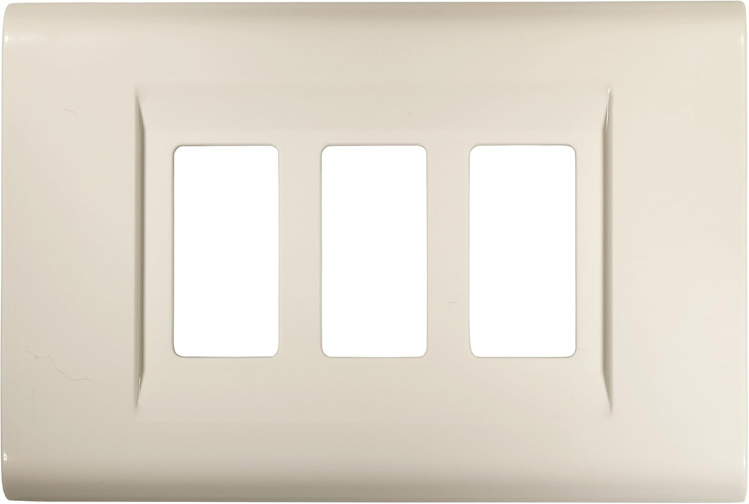 Placca Click 3F Bianco FEB 2583/WH, coprinterruttore in tecnopolimero per scatola rettangolare.