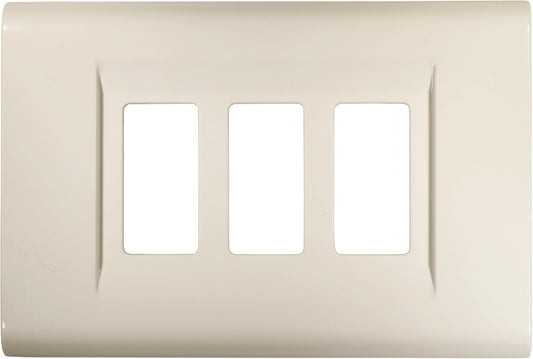 Placca Click 3F Bianco FEB 2583/WH, coprinterruttore in tecnopolimero per scatola rettangolare.