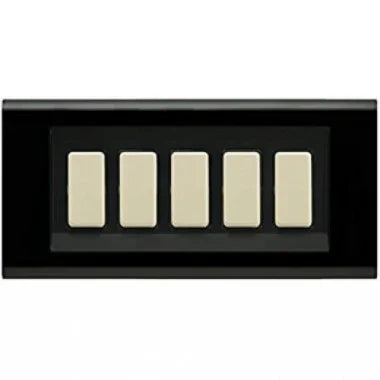 Placca Click 5F Nero X Magic FEB 2585/N - Design Elegante in Tecnopolimero, Facile Installazione