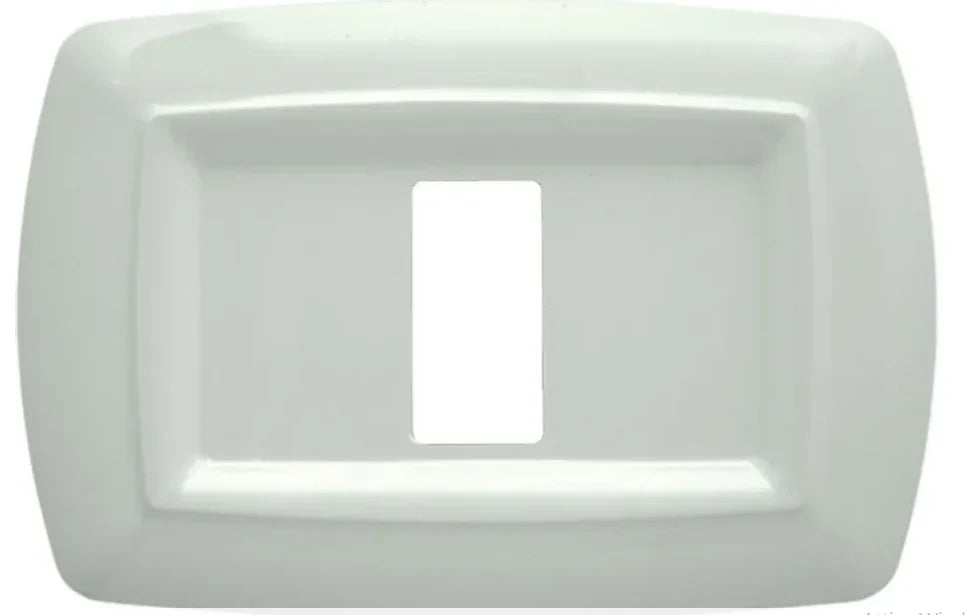 Placca Tondo' 1 Posto Bianca, FEB 2591/WH - Design Elegante, Facile Installazione, Materiale Durevole