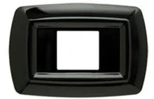 Placca Tondo' X Unel Dec. Nera FEB 2599/N - Design Elegante, Facile Installazione e Resistena agli Urti
