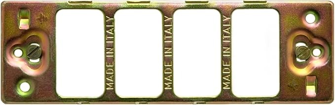 Supporto Ferro 4P per serie Laser, scatola rettangolare in ferro, Made in Italy, FEB 2624, montaggio a parete.