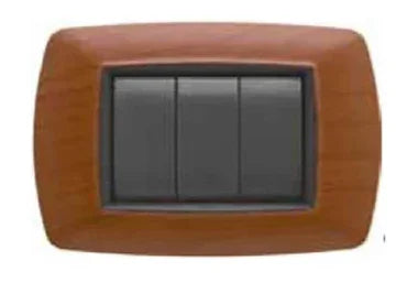 Placca Life 3P in Legno Chiaro - Design Elegante e Facile Installazione - SKU FEB 2983/LC