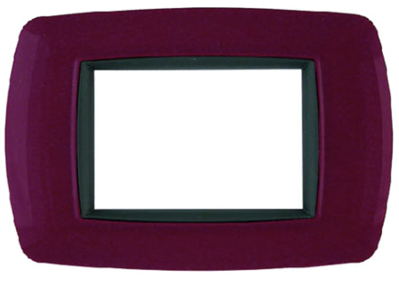 Placca Life 3P in Amaranto color, FEB 2983/AM, stylish frame for electrical switches.