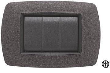 Placca FEB 3 Posti Vulc. Grigio Nott. - Eleganza e Funzionalità (SKU: FEB 2983/V/GN)