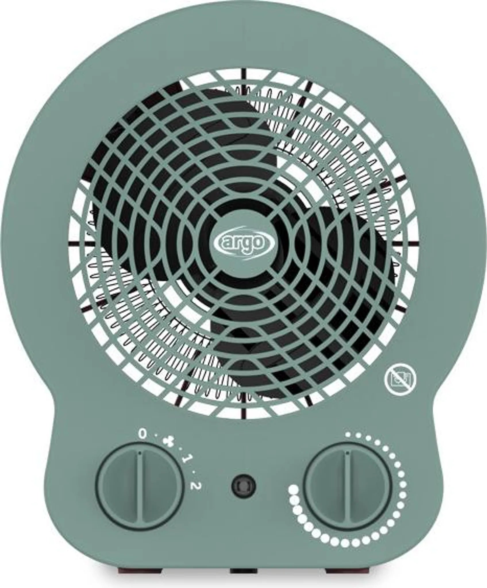 Caldobagno Ceramico Argo Dori Mint – Stufa Elettrica 2000W con Oscillazione Automatica e Design Vintage