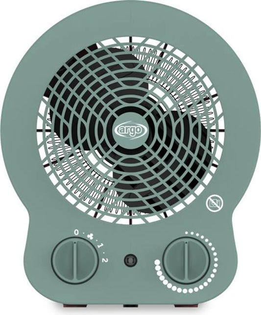 Caldobagno Ceramico Argo Dori Mint – Stufa Elettrica 2000W con Oscillazione Automatica e Design Vintage