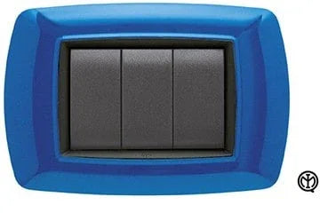 Placca Life 4 Posti Blu FEB 2984/BL - Design Moderno e Funzionale, Alta Qualità e Affidabilità