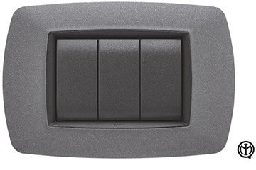 Placca FEB 4 posti Vulcanizzato Grigio Chiaro, design elegante e funzionale, ideale per ogni ambiente.