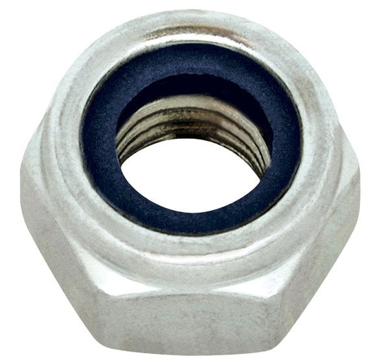 Dado Esag. A/Blocc. CL8 M6 by Friulsider, zinc-plated white nut with nylon washer, pack of 1000 pieces.