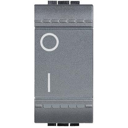 Interruttore Bipolare BTicino Living Light L4002N | 250Vac, 16A, Design Elegante Antracite