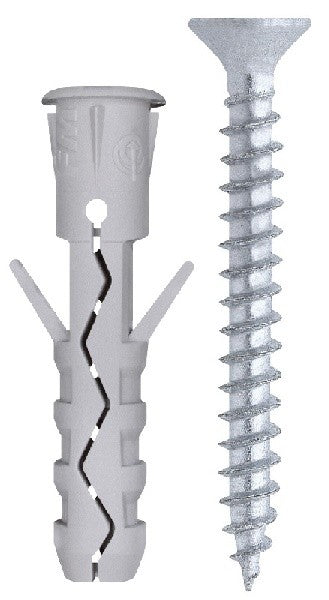 Tassello 6x30 in nylon with screw, ideal for fixing in wood or particle board. High-quality Friulsider product.