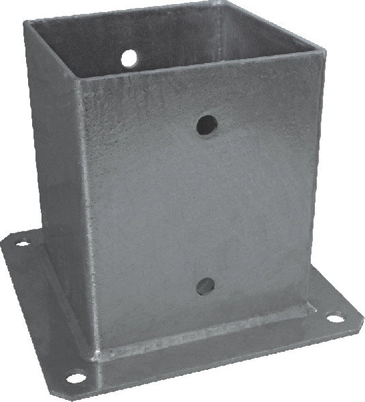 Staffe Porta Pilastro Travi QD 161x161 in zinco, resistente alla corrosione, con fori drenaggio per acqua.