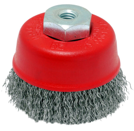 Spazzola tazza in acciaio D60mm con rivestimento in ottone per pulizia superfici, strumento professionale. BT60.