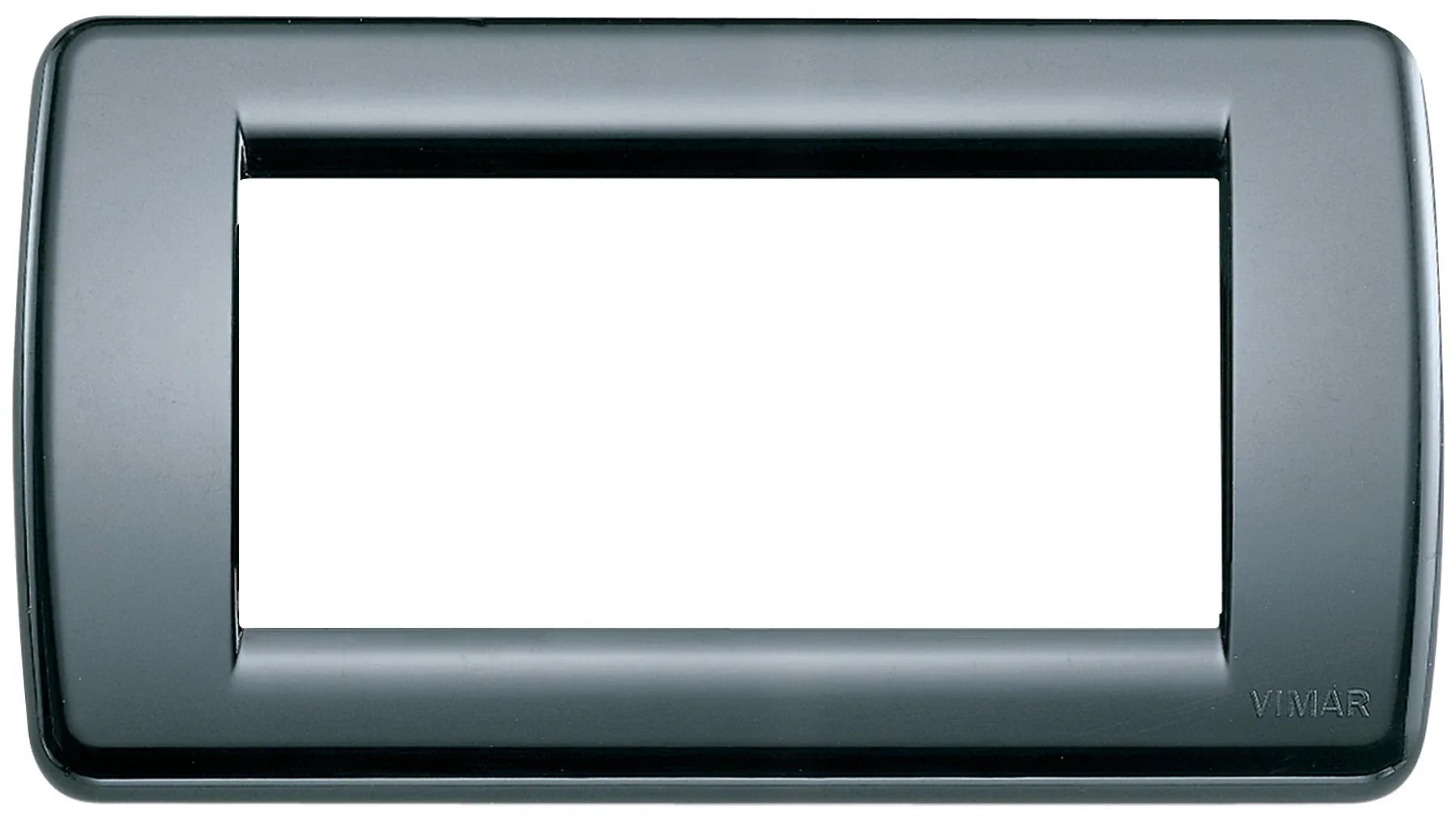 VIMAR Placca Rondò 4M Grigio Grafite - Modello 16764.15, Design Moderno in Tecnopolimero