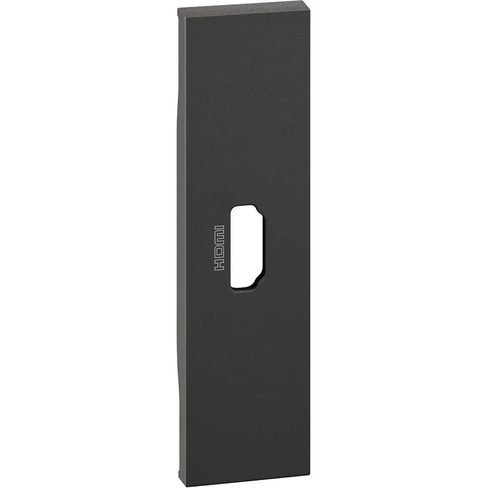 Cover BTicino Living Now K4284P per Connettore HDMI 1 Modulo Nera - Design Elegante e Facile Installazione