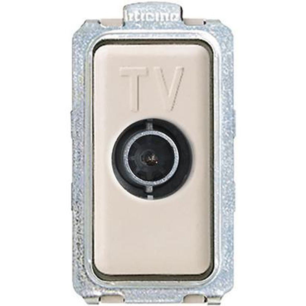 Presa TV e Sat Bticino Magic connettore maschio 5202D per impianti di antenna e satellite.