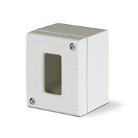 Minicassetta 1 Foro per canalina, contenitore da parete IP20, design compatto e pratico per installazioni elettriche.