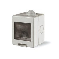 Involucro Stagno IP55, 2P C/Portello, contenitore da parete per frutti serie EVOLUTION e adattatori serie 8000.