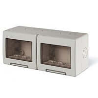 Involucro Stagno IP55, 3+3P, contenitore da parete in plastica per frutti serie EVOLUTION e 8000.