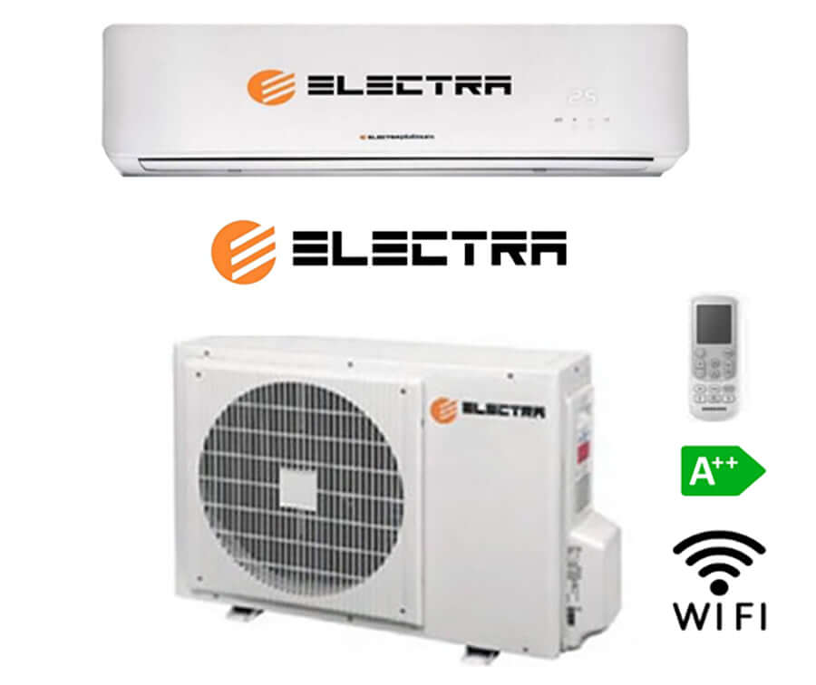 Climatizzatore ELECTRA ICE C12C 12000 BTU R32 con WiFi, design elegante e A++ per un comfort ottimale.