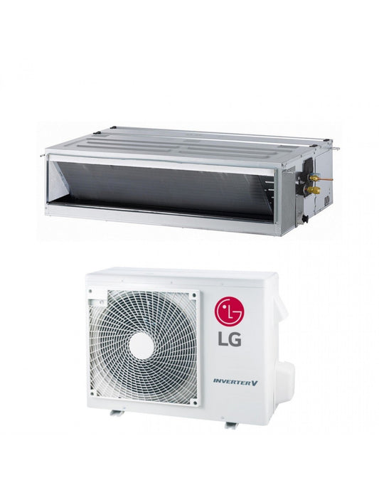 LG canalizzato 30000 BTU climi inverter pompa di calore unità interna ed esterna installazione.