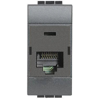 Presa Dati RJ45 UTP Categoria 5e BTicino LivingLight - Modulo L4262C5E, Grigio Antracite