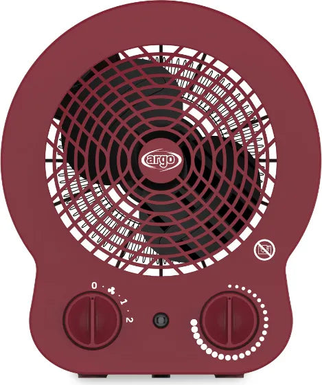 Caldobagno Ceramico Argo Dori Berry – Stufa Elettrica 2000W con Oscillazione Automatica e Design Vintage