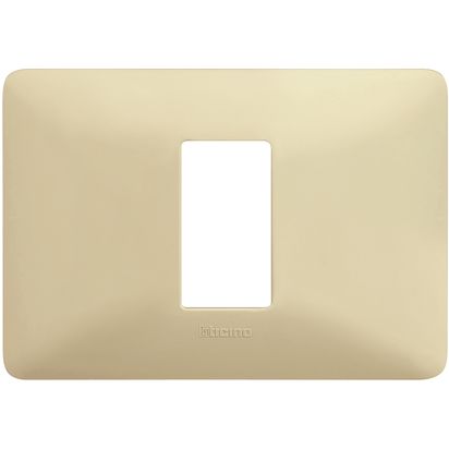 Placca Matix 1 modulo AM4803M1BCD, colore corda, in tecnopolimero, progettata per interruttori singoli.