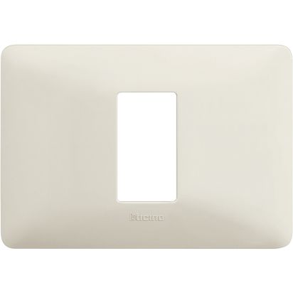 Placca 1 modulo AM4803M1BCN, colore cenere, in materiale tecnopolimero.