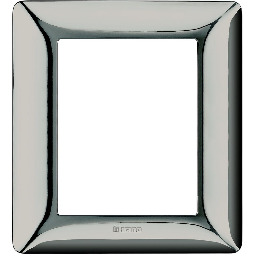 Placca Matix 3+3 moduli cromo lucido in tecnopolimero - elegante e moderno design.