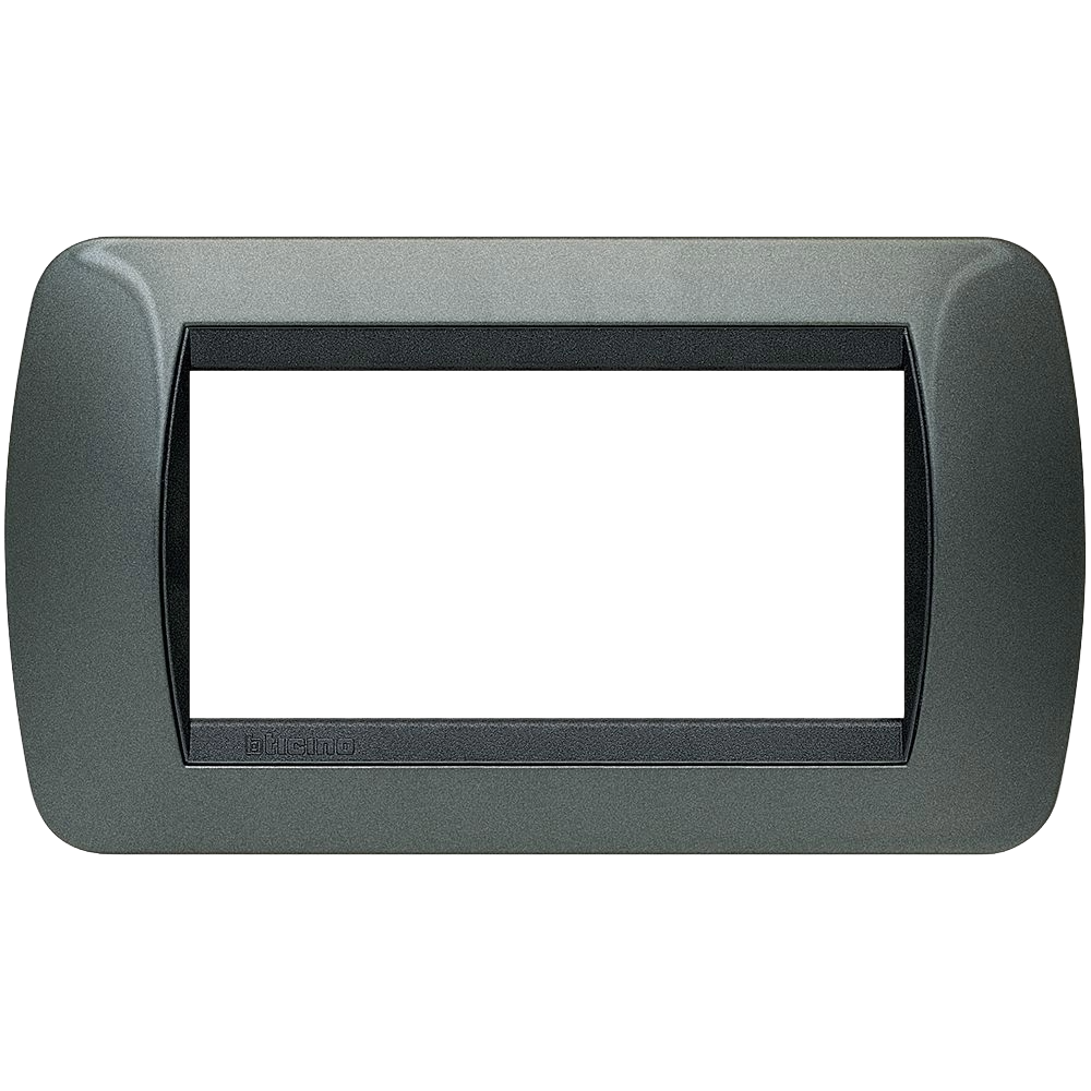 Placca 4 Moduli Bticino Living International Colore Acciaio Scuro - L4804AC