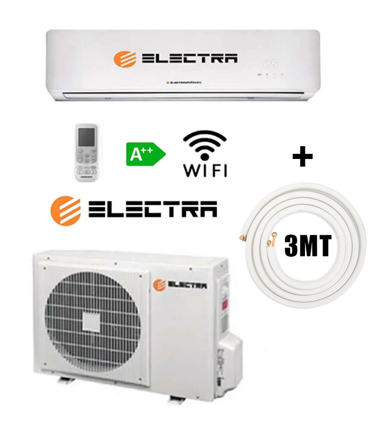 Climatizzatore Electra ICE C9C 9000 BTU R32 con kit tubi rame da 3 metri e WiFi integrato A++