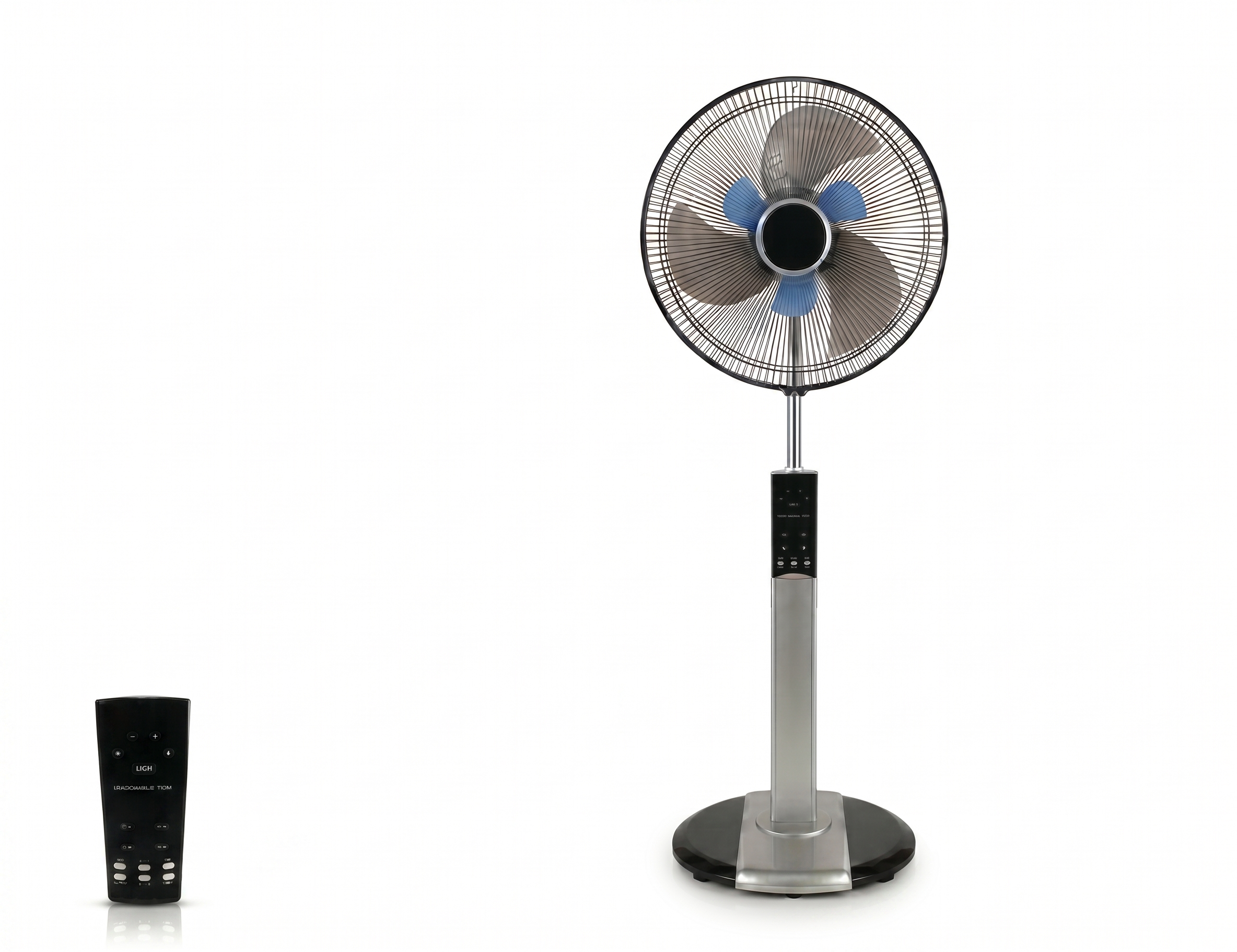Ventilatore a Piantana 60W, 6 Velocità, Base Tonda e Altezza Regolabile (Mod. FS40)