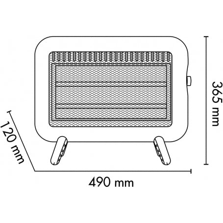 Argo Seventy Ice Stufa Elettrica al Quarzo 1000W, Stile Retrò, 2 Modalità di Riscaldamento – Bianco Puro