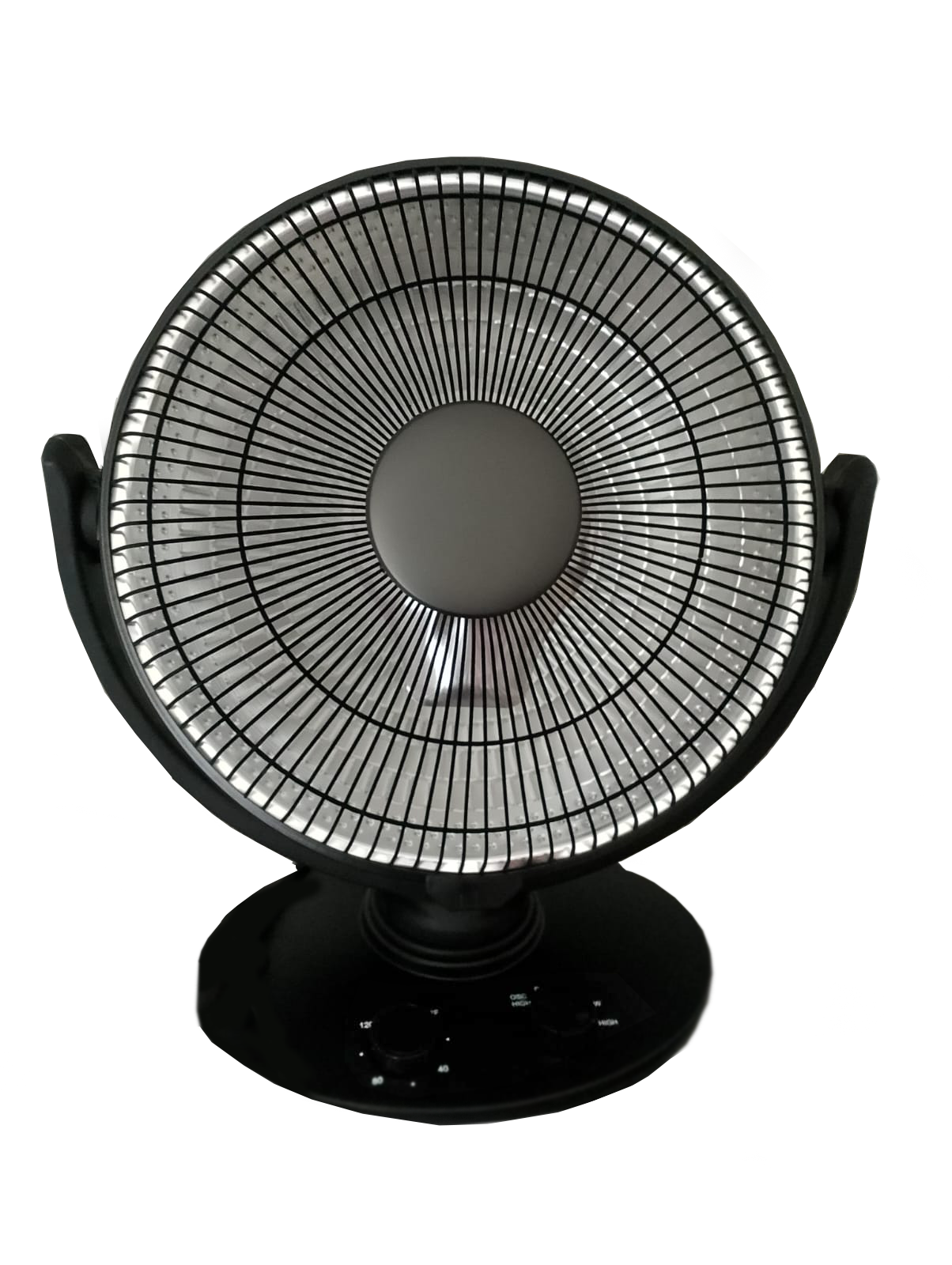 Stufa Elettrica a parabola in Fibra Carbonio Infrarossi 1000 W 35CM Oscillante da tavolo