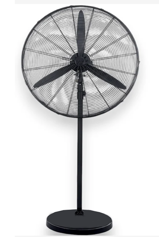 Ventilatore Industriale a piantana 230W Ø75 cm con 3 Velocità e Base Tonda 3 Pale in metallo resistente